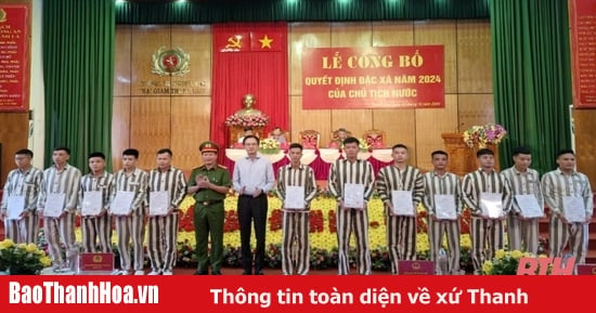 Trại giam Thanh Cẩm công bố Quyết định đặc xá năm 2024