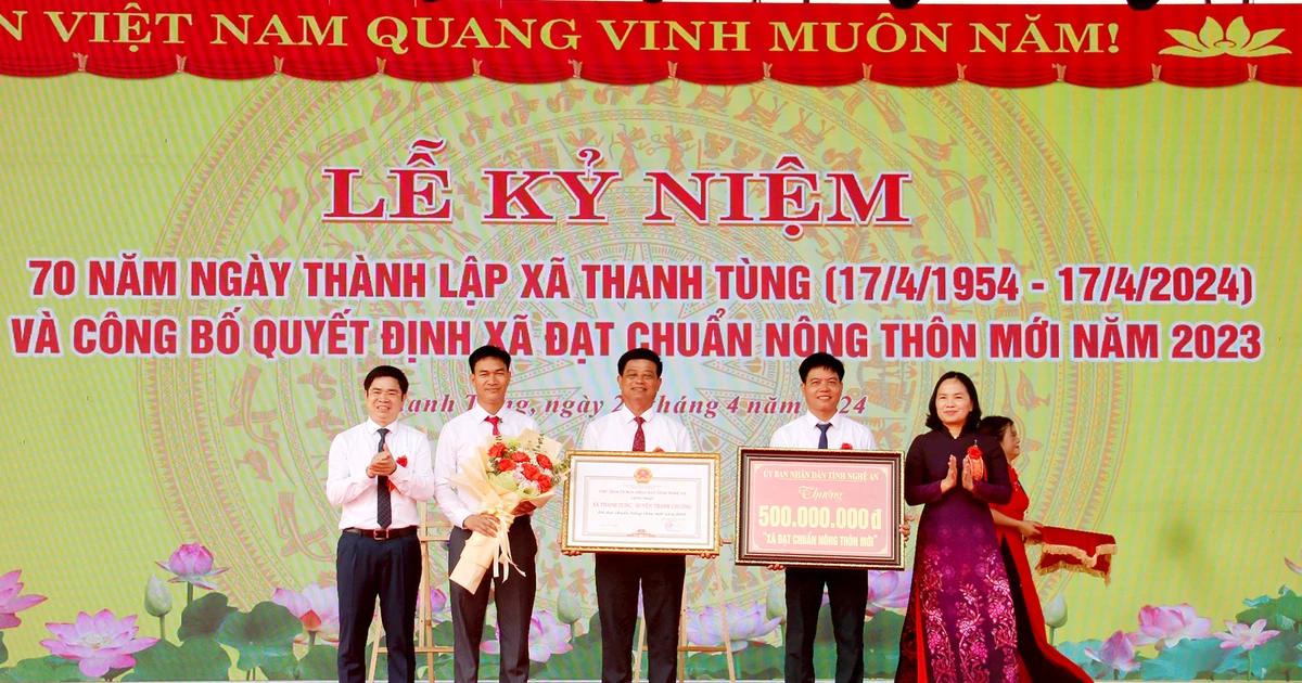 Xã Thanh Tùng kỷ niệm 70 năm ngày thành lập và đón Bằng công nhận đạt chuẩn nông thôn mới