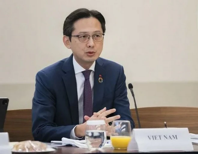 Der stellvertretende Außenminister Do Hung Viet spricht auf der 3G-Ministerkonferenz. (Quelle: Zeitung World & Vietnam)
