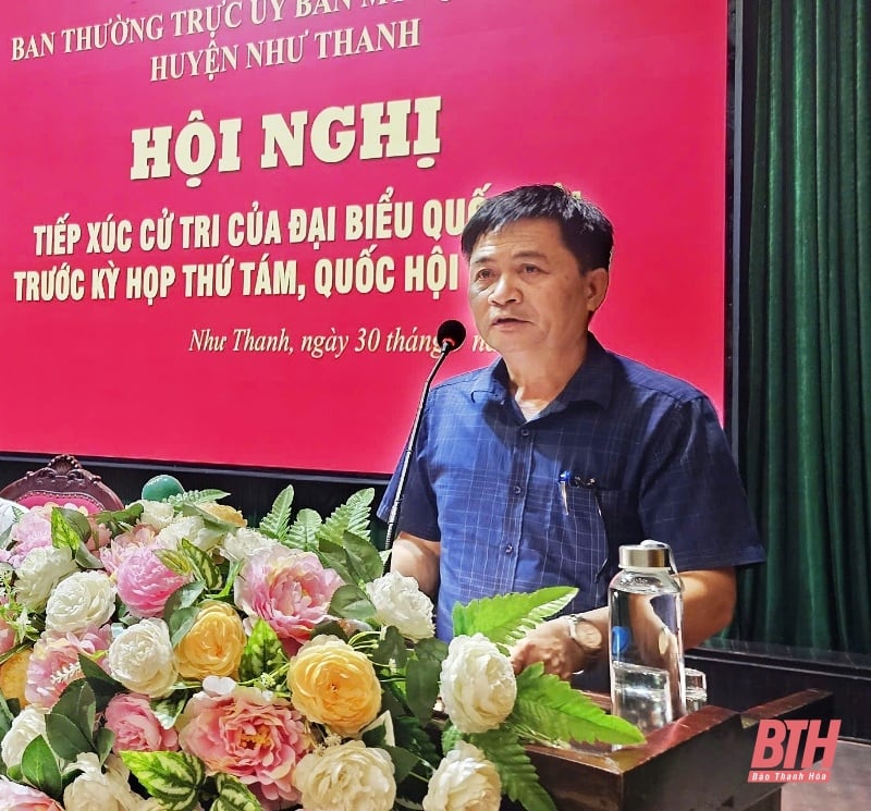 La delegación de la Asamblea Nacional de la provincia de Thanh Hoa se reunió con votantes de los distritos de Nhu Thanh y Trieu Son.