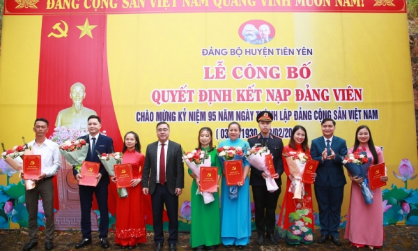 Tiên Yên: Kết nạp đảng viên nhân kỷ niệm 95 năm Ngày thành lập Đảng cộng sản Việt Nam