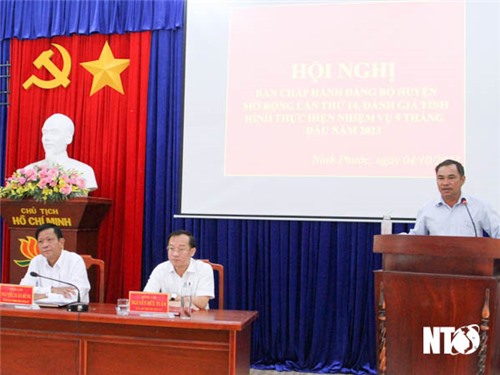 Ninh Phuoc District Party Committee: Deploying key tasks in the fourth quarter of 2023