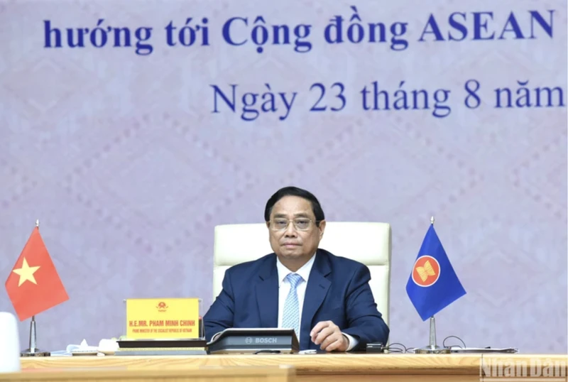 Prime Minister Pham Minh Chinh speaks. (Photo: TRAN HAI)