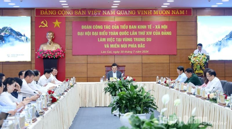 Tiểu ban Kinh tế - Xã hội làm việc với các địa phương vùng Trung du và miền núi phía Bắc