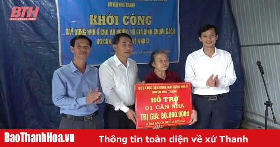 Như Thanh khởi công xây dựng nhà ở cho hộ nghèo