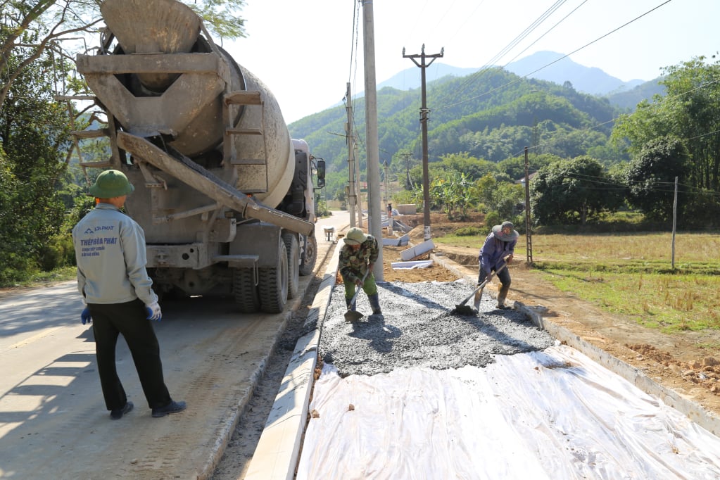 Dự án Đầu tư rãnh thoát nước, vỉa hè tuyến đường từ từ Đồn biên phòng Pò Hèn đến Trường mầm non xã Hải Sơn đã thi công được hơn 90% khối lương công việc