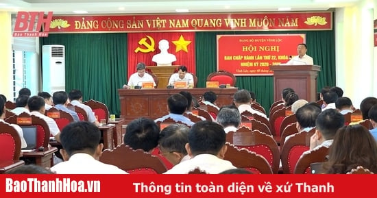 Hội nghị lần thứ 22 Ban Chấp hành Đảng bộ huyện Vĩnh Lộc khóa XXVI