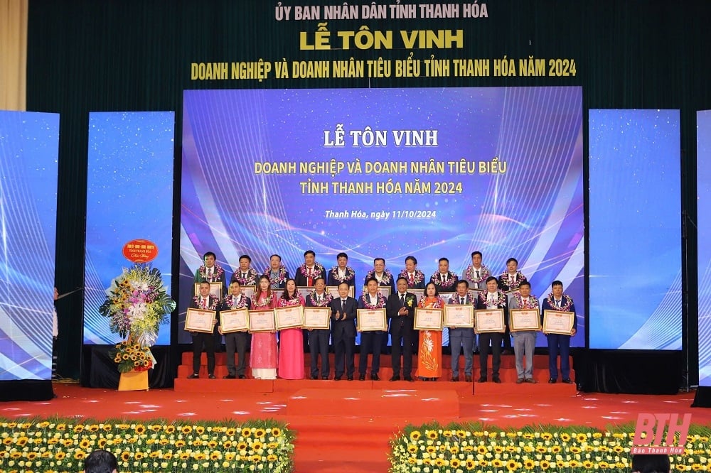 Tôn vinh doanh nghiệp, doanh nhân tiêu biểu tỉnh Thanh Hoá năm 2024