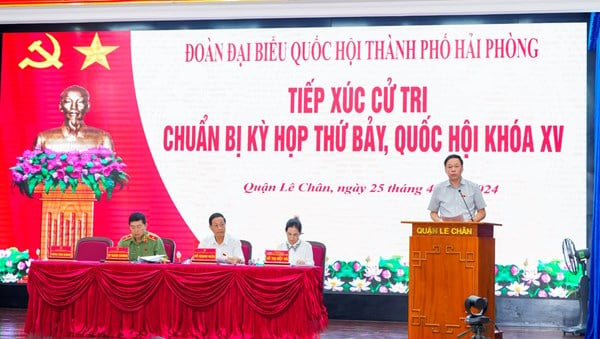 Đoàn đại biểu Quốc hội thành phố Hải Phòng tiếp xúc cử tri huyện Tiên Lãng và quận Lê Chân Chuẩn bị Kỳ họp thứ 7, Quốc hội khóa 15