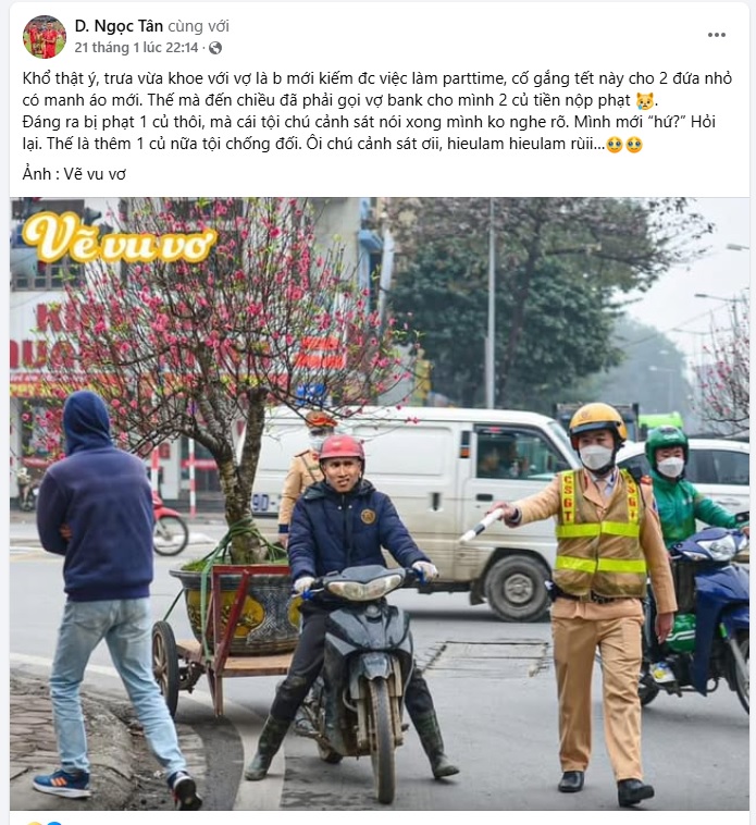 Doãn Ngọc Tân tự chế meme của mình trên Facebook mới