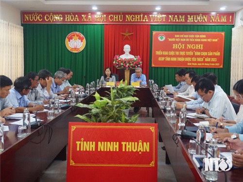 Lanzamiento del concurso en línea "Vote por los productos OCOP favoritos de la provincia de Ninh Thuan" en 2023