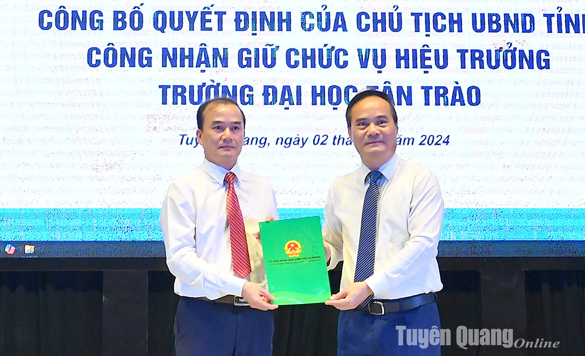 Trường Đại học Tân Trào có tân Hiệu trưởng