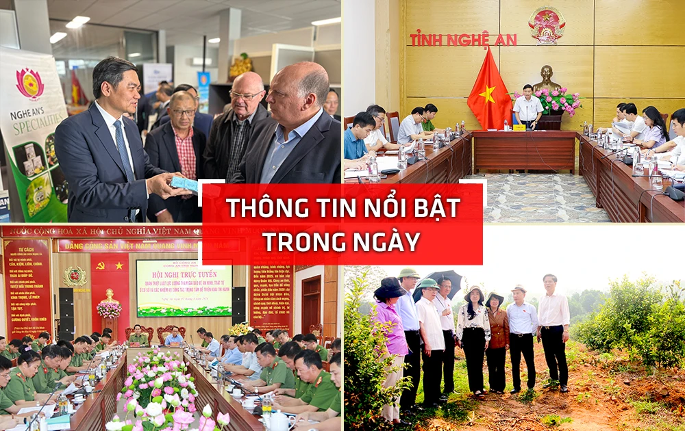 Nghệ An: Thông tin nổi bật ngày 2/4