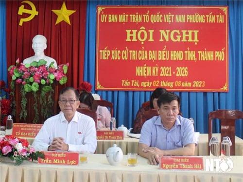 Đại biểu HĐND tỉnh tiếp xúc cử tri phường Tấn Tài, Mỹ Bình