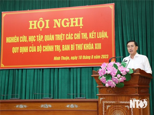 Hội nghị nghiên cứu, học tập, quán triệt các văn bản của Bộ Chính trị, Ban Bí thư khóa XIII