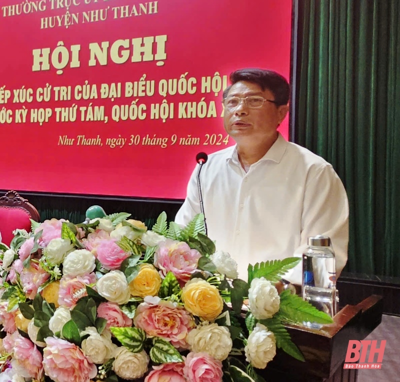 La delegación de la Asamblea Nacional de la provincia de Thanh Hoa se reunió con votantes de los distritos de Nhu Thanh y Trieu Son.