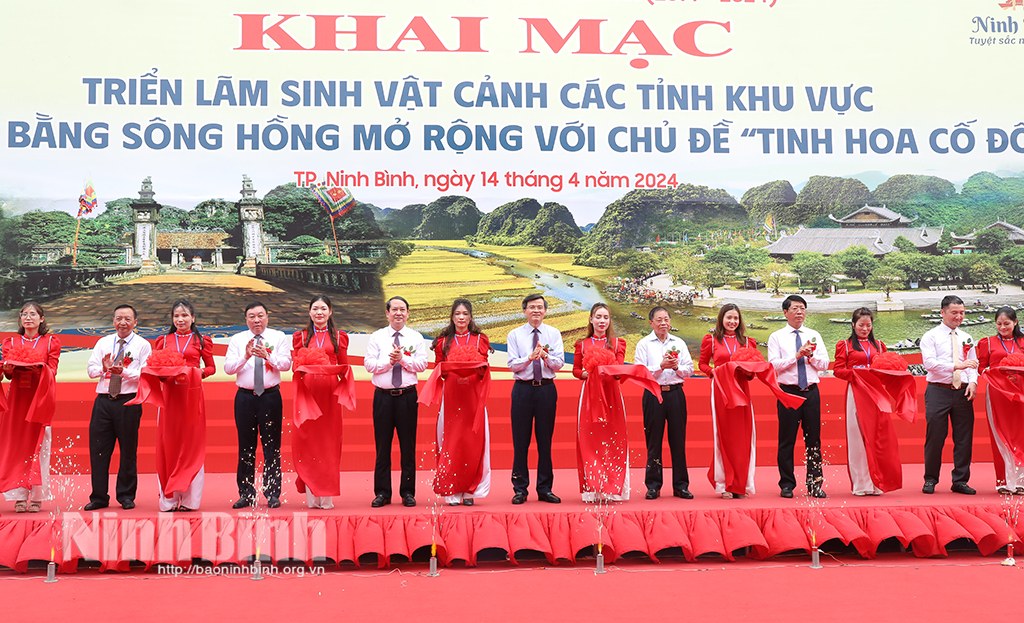 Inauguración de la Exposición de Plantas Ornamentales de las provincias de la región del Delta del Río Rojo en 2024