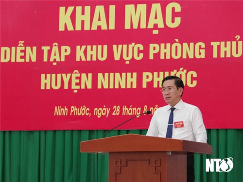 Khai mạc diễn tập Khu vực phòng thủ huyện Ninh Phước