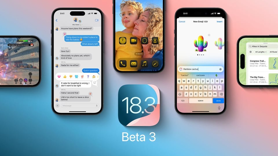 Apple publie la mise à jour iOS 18.3 RC