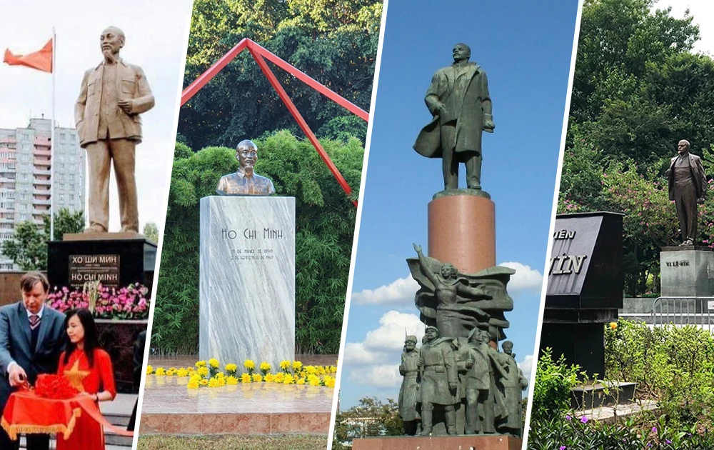 Construcciones que llevan el nombre del presidente Ho Chi Minh y Lenin en el mundo