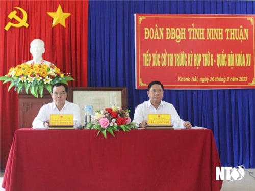 Provincial National Assembly delegates meet voters in Khanh Hai town