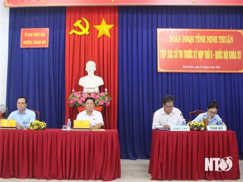 Provincial National Assembly delegates meet voters of My Dong and Thanh Son wards