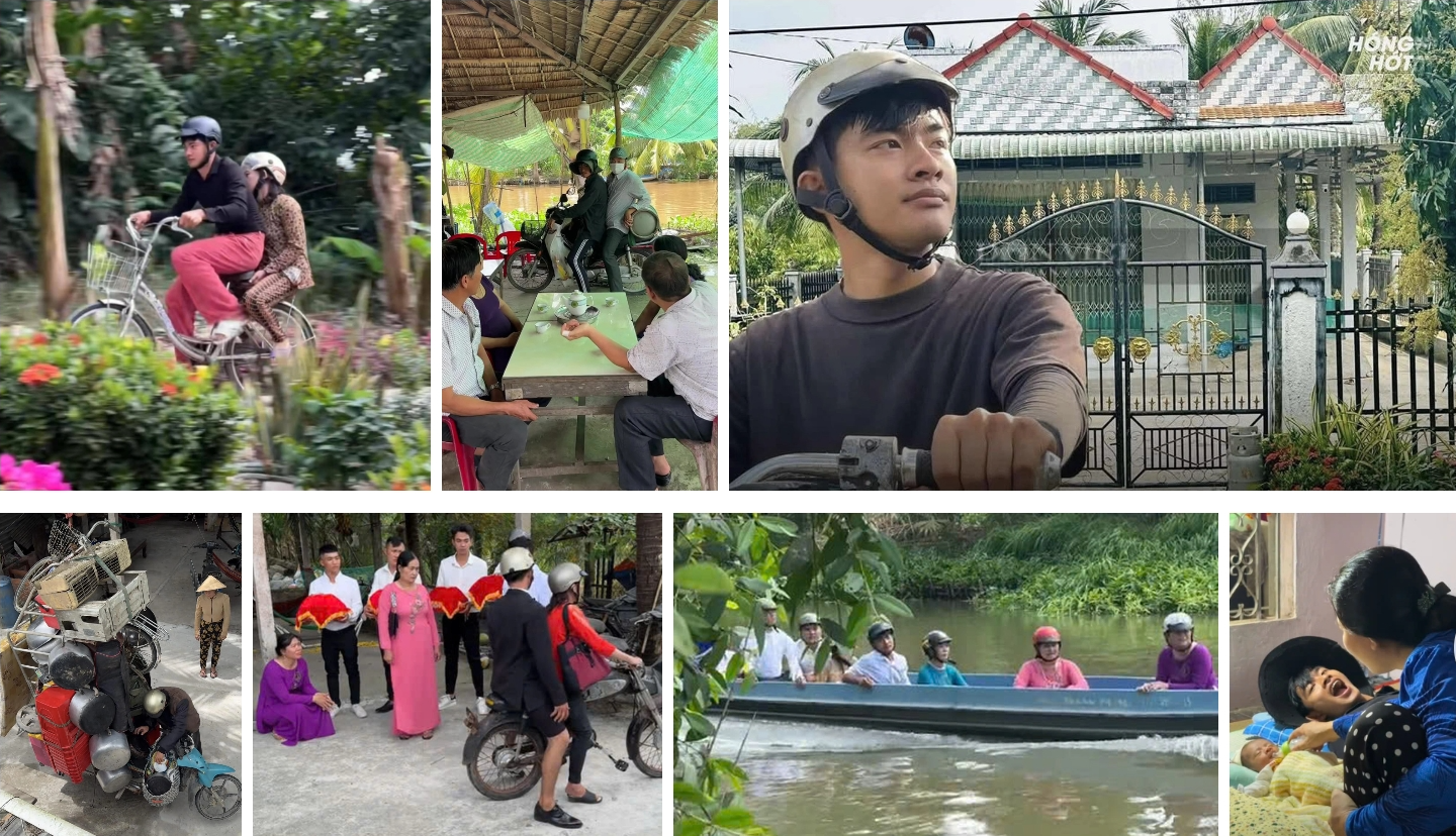 Le Tuan Khang makes a video with simple content, revolving around rural life with the cast