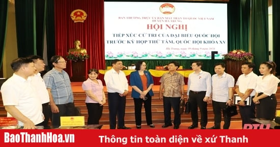 Đoàn ĐBQH tỉnh tiếp xúc cử tri tại các huyện Hà Trung, Hậu Lộc