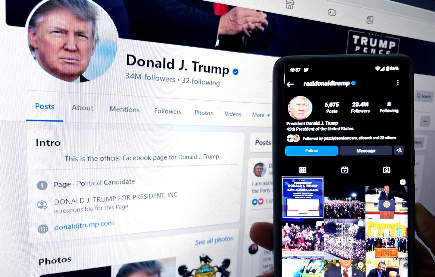 トランプのインスタグラム