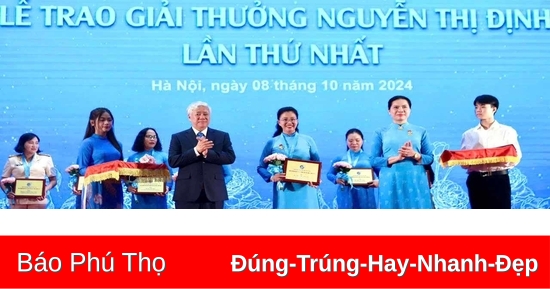 Phú Thọ có một cá nhân nhận giải thưởng Nguyễn Thị Định