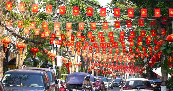 Einwohner von Da Nang spenden Geld, um die Straßen zum Tet-Fest bunt zu gestalten