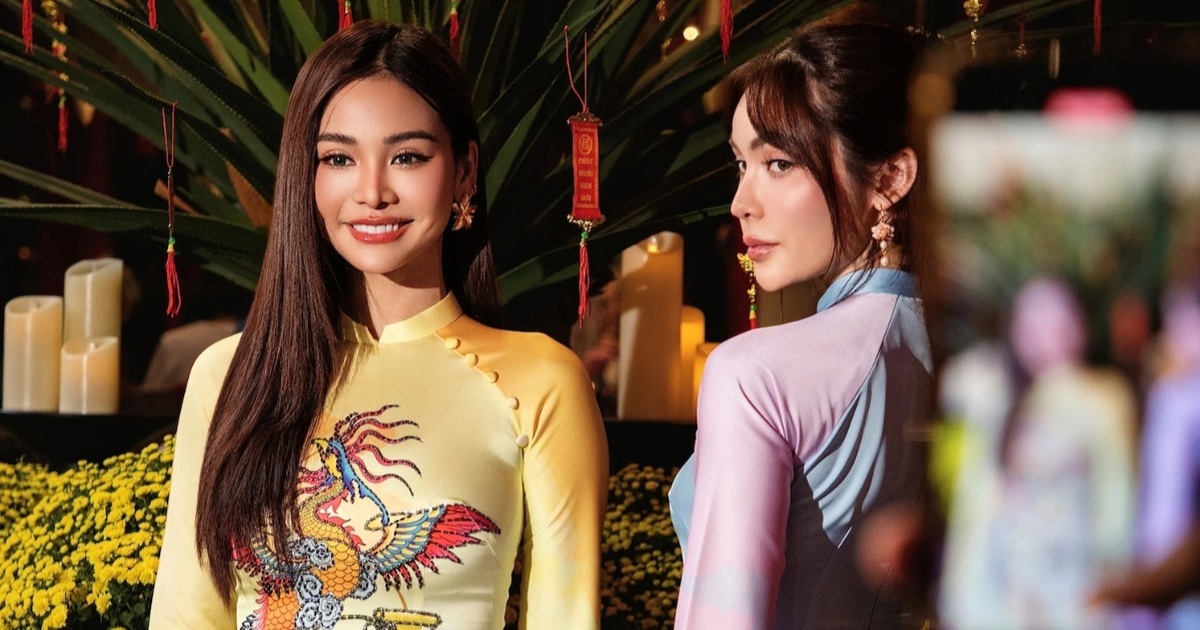 Beauty Engfa Waraha and Thai stars show off their figures in Ao Dai