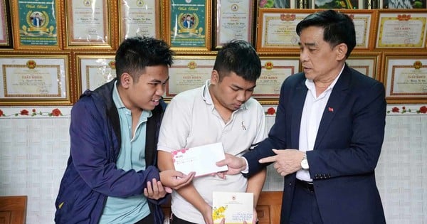 Les dirigeants de la province de Quang Nam apportent de la joie aux excellents jumeaux