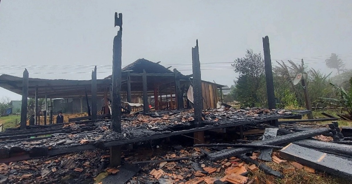 The stilt house burned down right at New Year's Eve