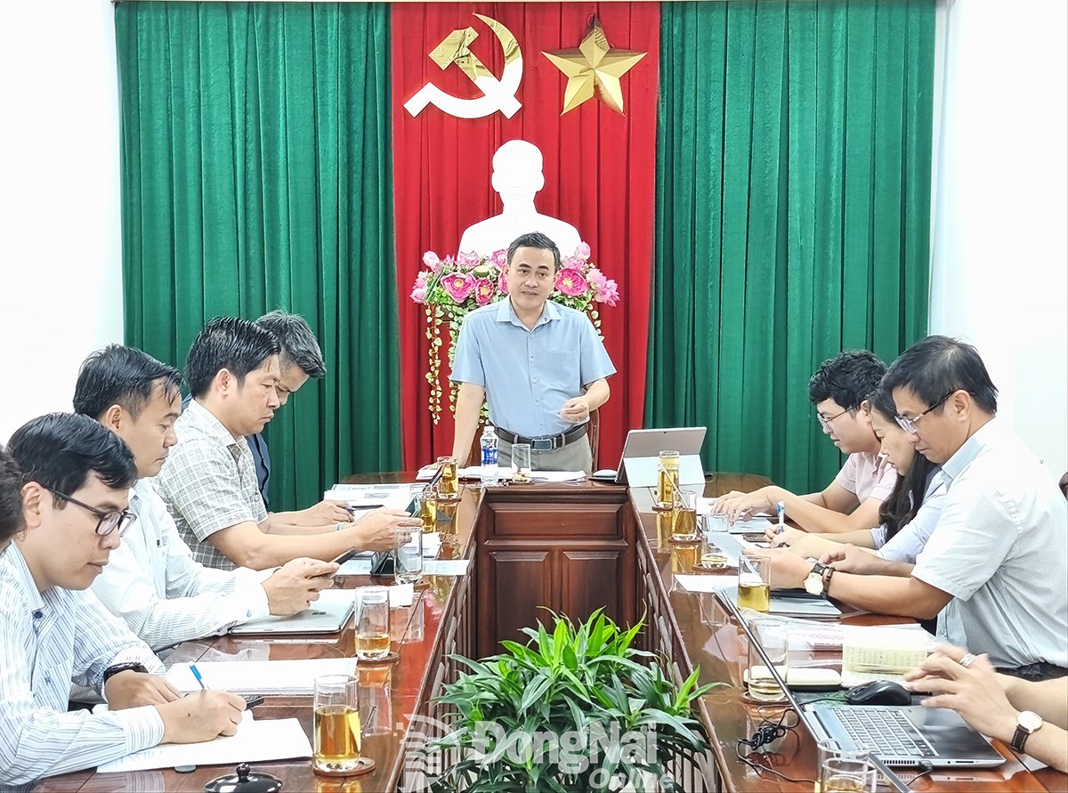 Medlem av den provinsielle partiets stående komité, nestleder i Dong Nai provinsielle folkekomité, Le Truong Son, ledet møtet. Foto: Vuong The