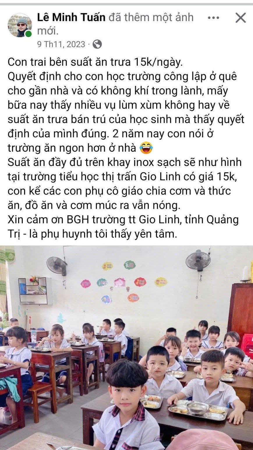 Có gì trong suất ăn bán trú giá 14.000 đồng và17.000 đồng ở trường làng Quảng Trị?- Ảnh 1.