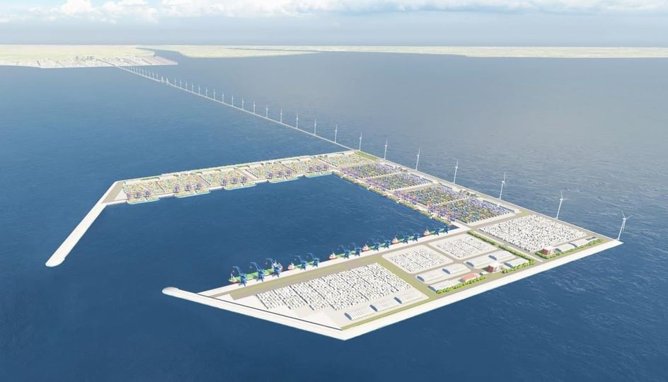 Tran De Seehafen