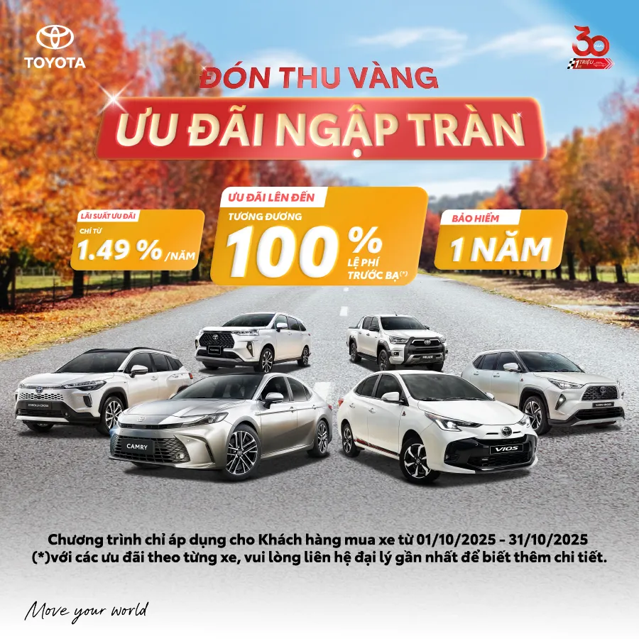 Vượt tháng ngâu với doanh số ấn tượng, Toyota tung ưu đãi khủng trong tháng 10 - Ảnh 1.