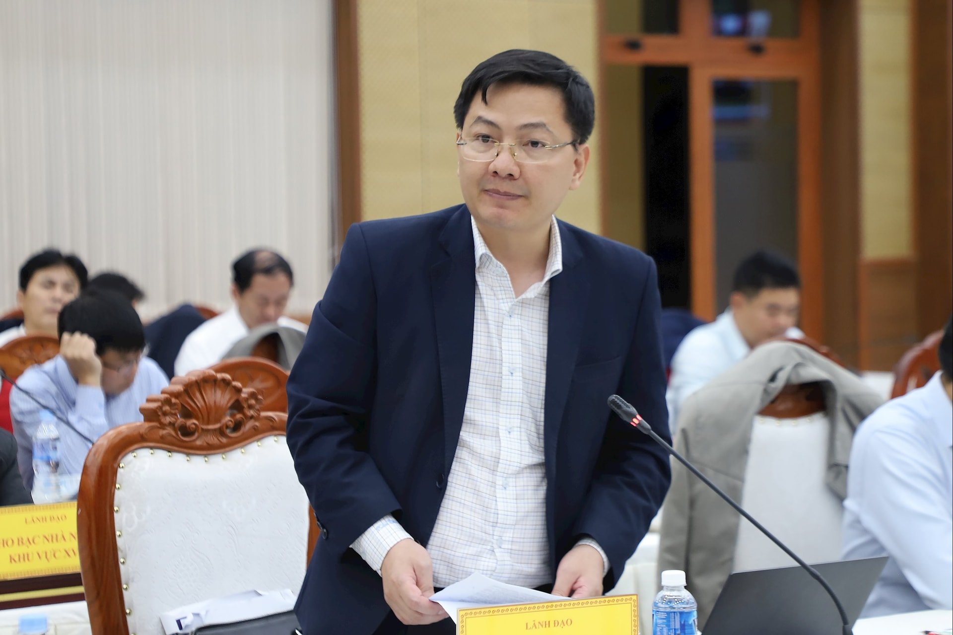 Giám đốc Sở Tài chính Phan Thế Hanh thông tin về tình hình giải ngân vốn đầu tư công chung của tỉnh