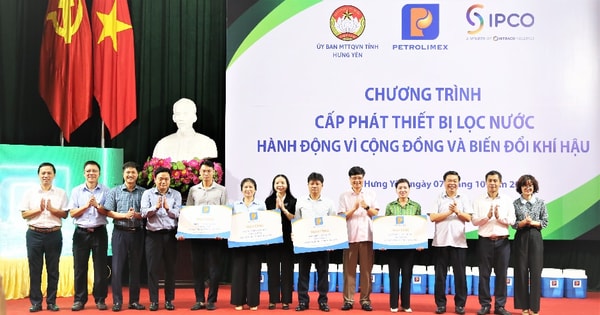 Petrolimex trao 1.100 bình lọc nước và ủng hộ 1 tỷ đồng tới người dân trên địa bàn tỉnh Hưng Yên
