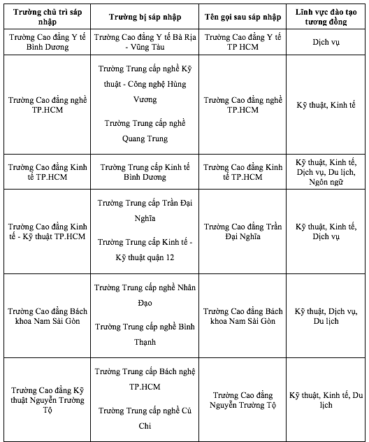 Phương án dự kiến sáp nhập hơn 30 đại học, cao đẳng, trung cấp của TP.HCM - Ảnh 2.