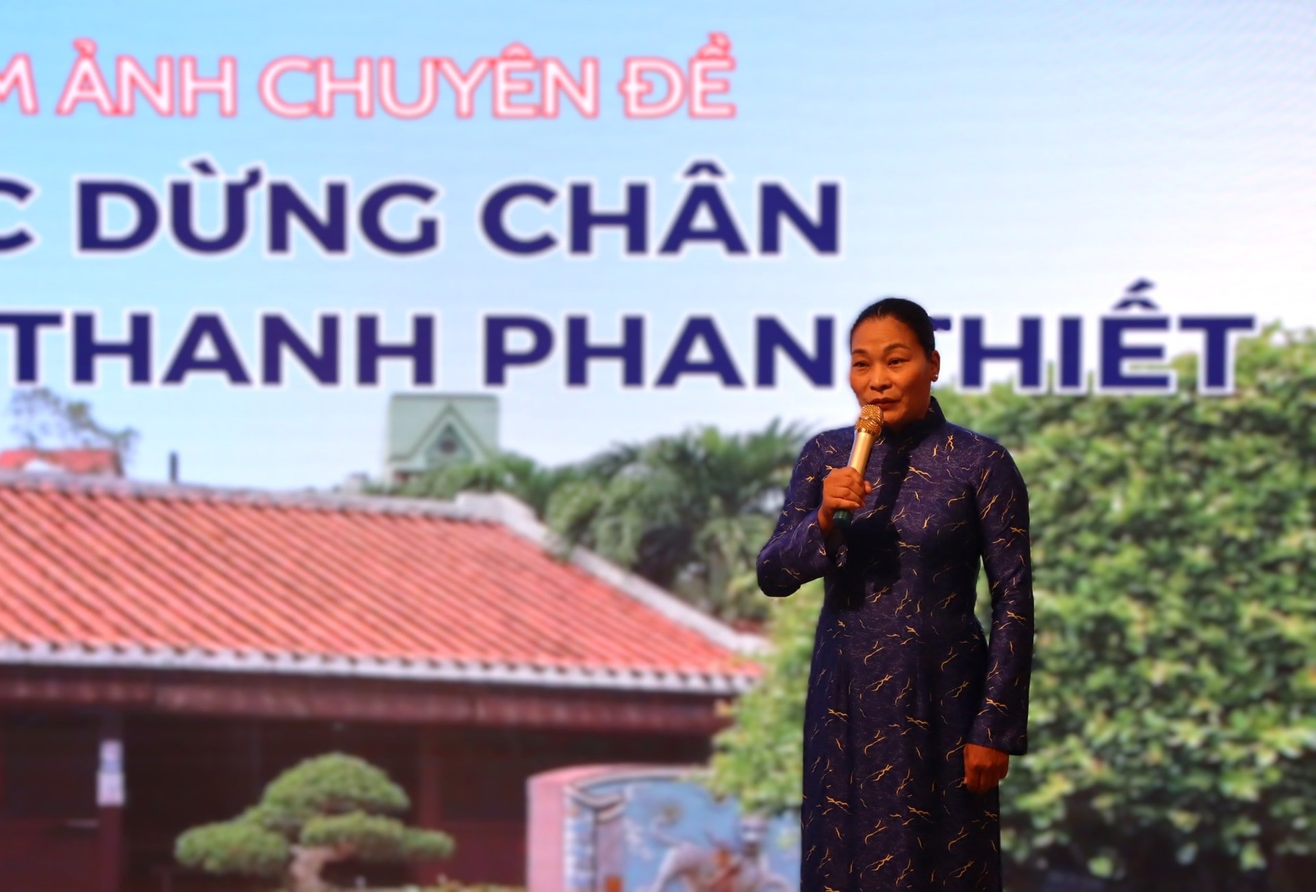 Na slavnostním zahájení promluvila paní Nguyen Thi Thu Nga, vedoucí oddělení interpretace Ho Či Minova muzea v Binh Thuan v provincii Lam Dong.