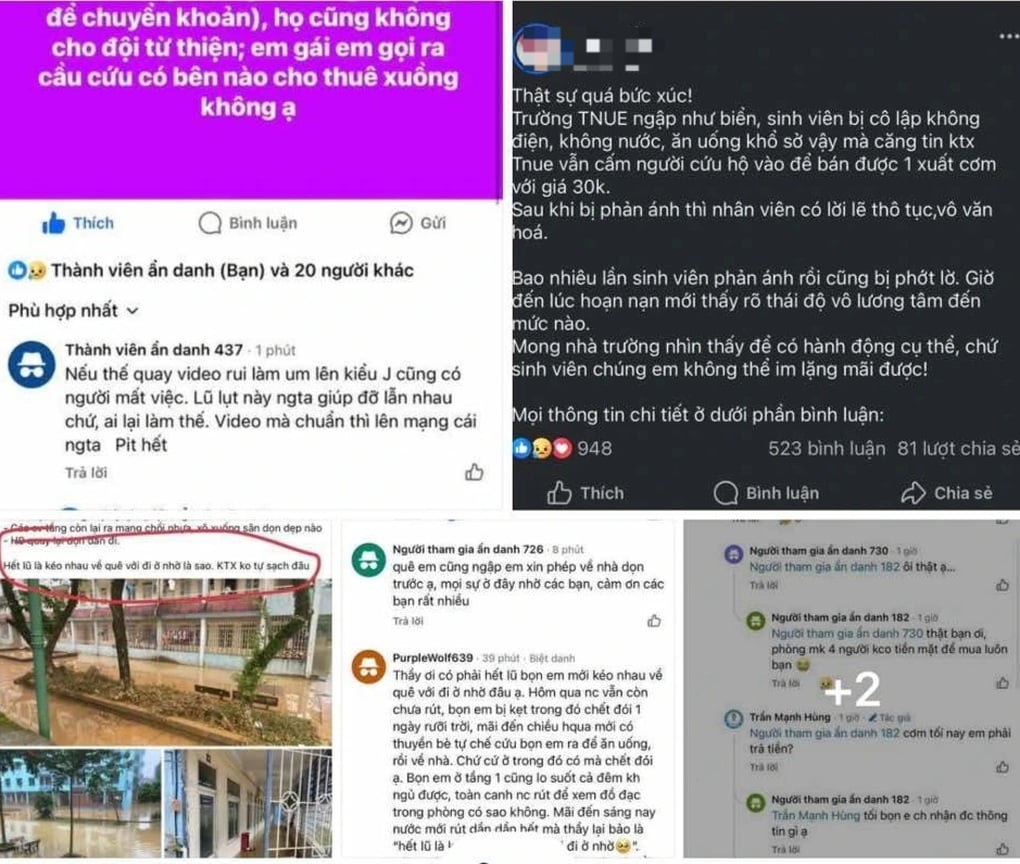 Sinh viên tố bị gây khó khi nhận cơm từ thiện giữa mưa lũ ở Thái Nguyên - 1