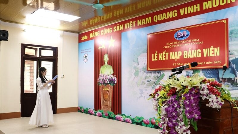 In 2024 and 2025, 8 students from Vo Nhai High School (Thai Nguyen) will be inducted into the Party.