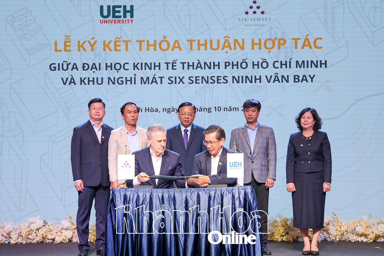 Đại học Kinh tế TP. Hồ Chí Minh ký kết hợp tác với Six Senses Ninh Vân Bay.