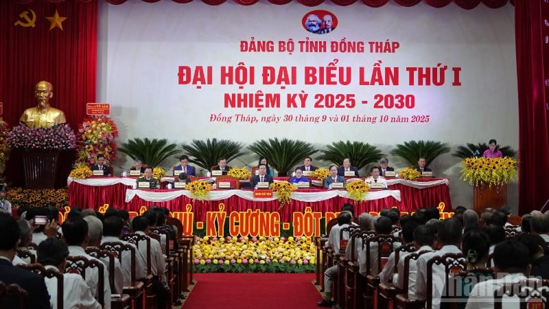 ドンタップ省党委員会第1回大会（任期2025～2030年）の開会。