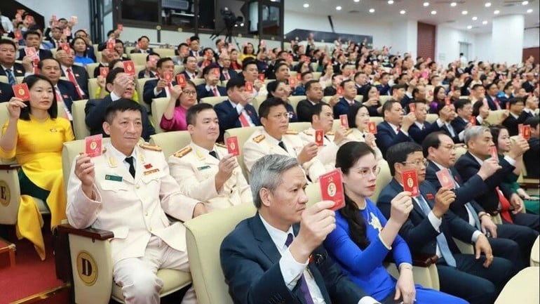 Các đại biểu dự Đại hội đại biểu Đảng bộ tỉnh Thái Nguyên khóa I, nhiệm kỳ 2025-2030. (Ảnh: THẾ BÌNH-TUẤN SƠN)