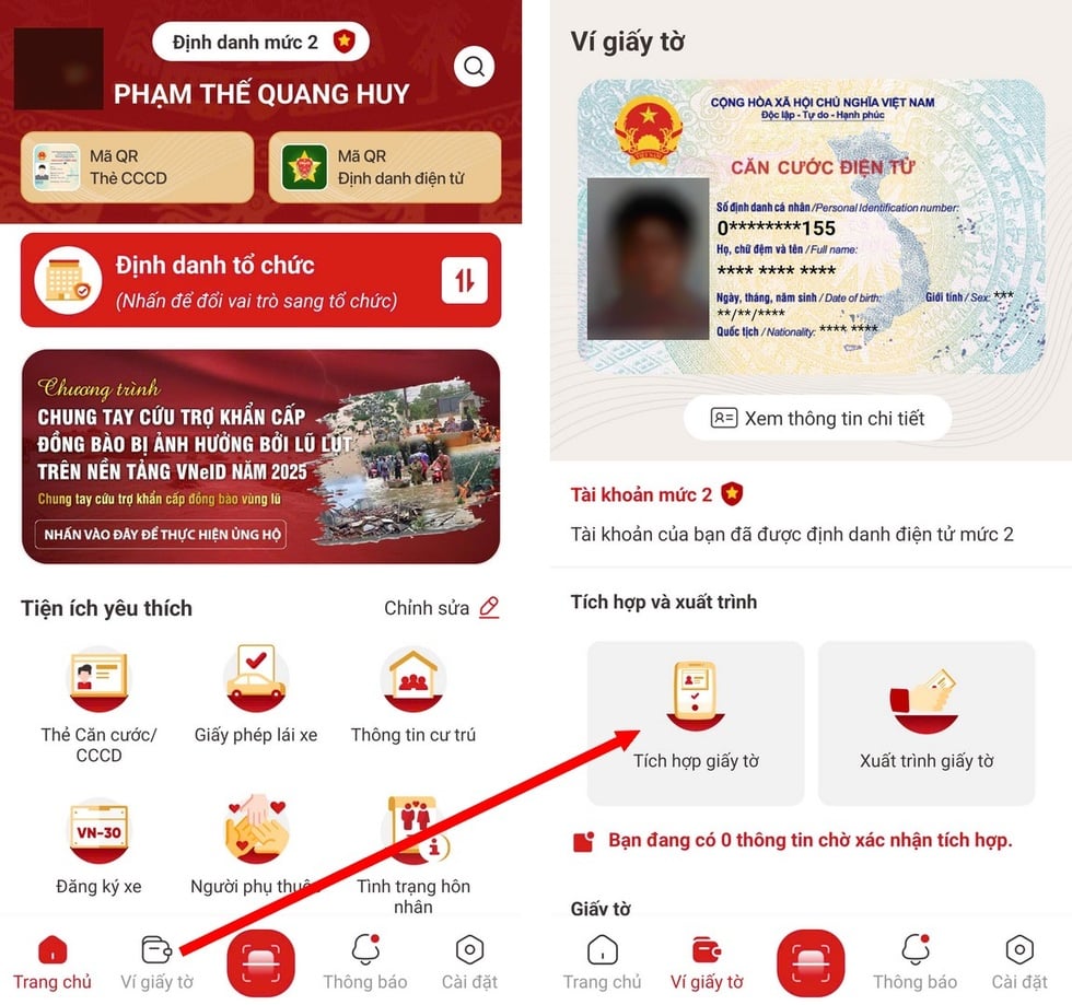 Hướng dẫn tích hợp thông tin hộ chiếu vào VNeID để thay thế bản cứng - 1