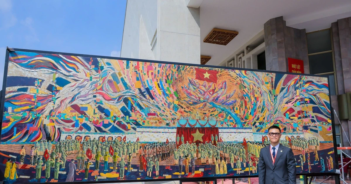 Câu chuyện sau bức tranh 3 tấn về Bác Hồ đạt kỷ lục Guinness