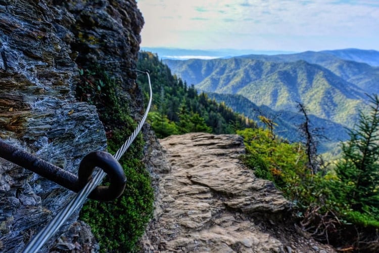 Có hơn 800 km đường mòn. Vườn quốc gia Dãy núi Great Smoky là thiên đường cho người mê leo núi, với một đoạn của đường mòn Appalachian nổi tiếng đi qua đây. Ảnh: Pinterest.